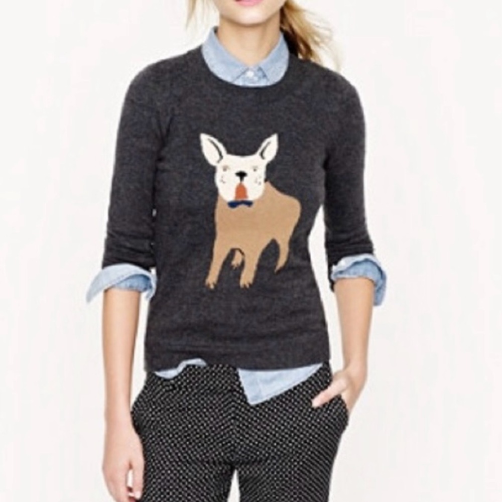 J. Crew Dog Sweater Small